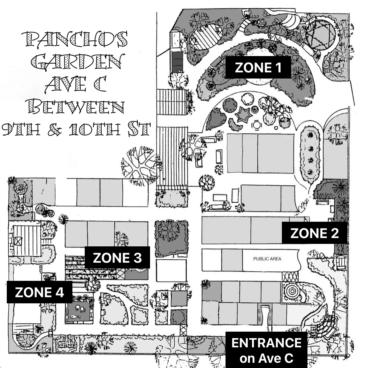 Map of Pancho's Garden.